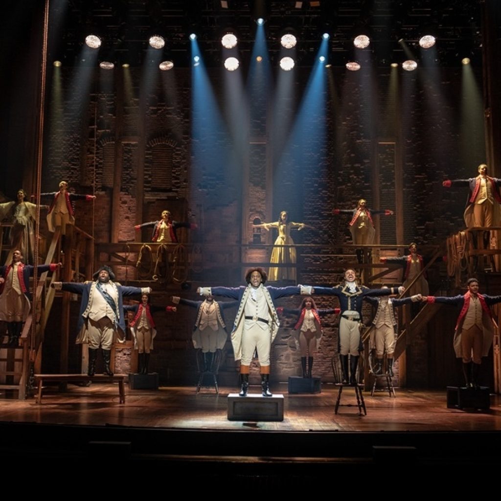 The Company of the 'Hamilton' National Tour. Photo by Joan Marcus.