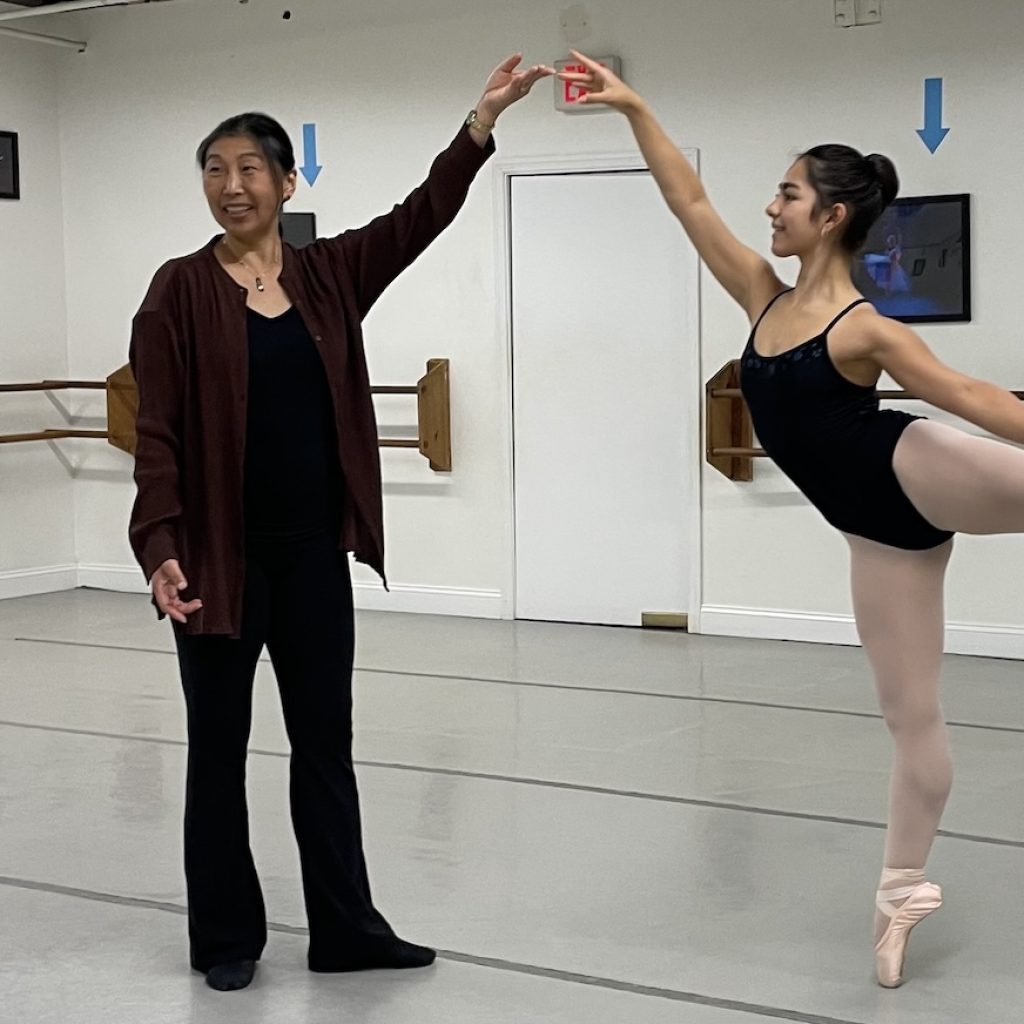 Tomiko Magario teaching at Logrea Dance Academy. Photo courtesy of Magario.