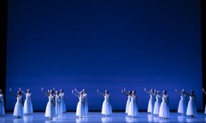 Pacific Northwest Ballet in George Balanchine's 'Serenade.' Photo by Angela Sterling.